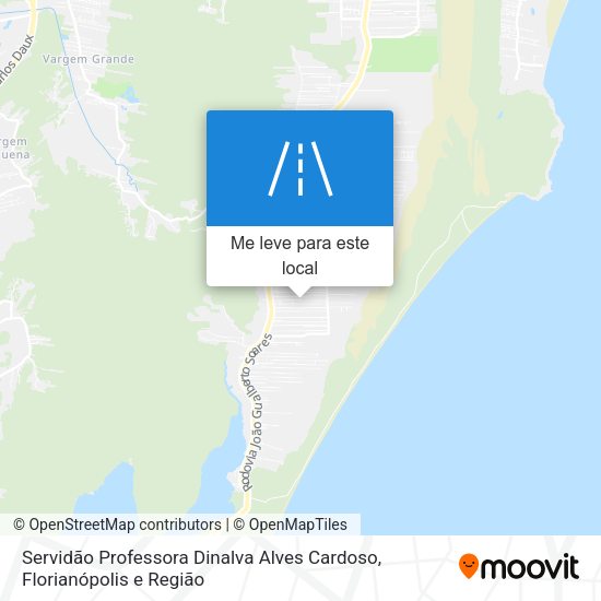 Servidão Professora Dinalva Alves Cardoso mapa