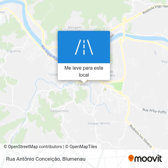 Rua Antônio Conceição mapa