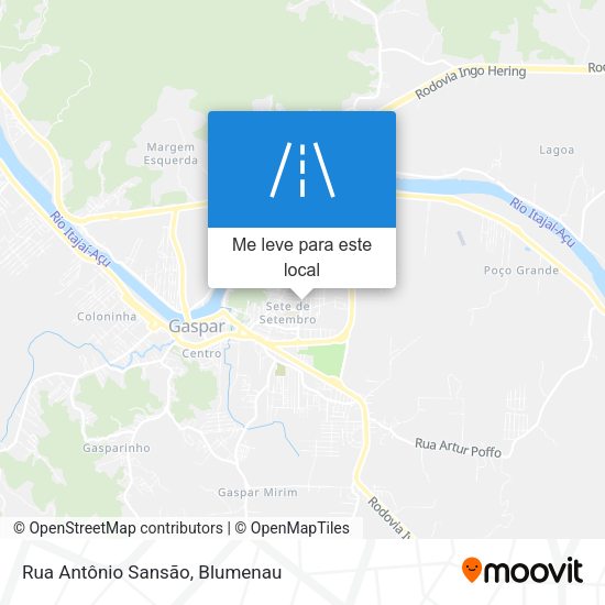Rua Antônio Sansão mapa