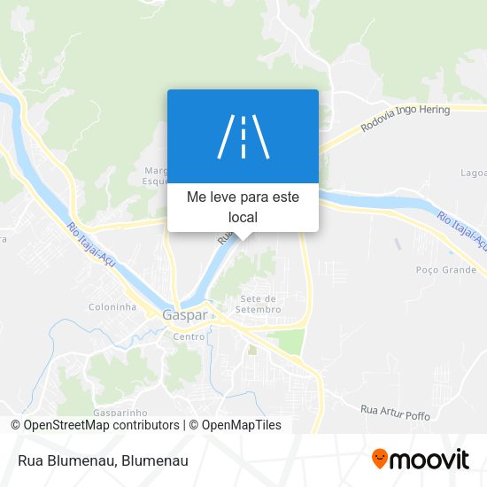 Rua Blumenau mapa