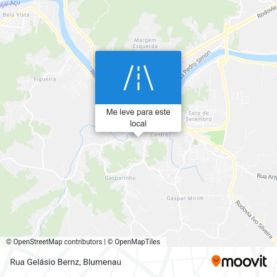Rua Gelásio Bernz mapa