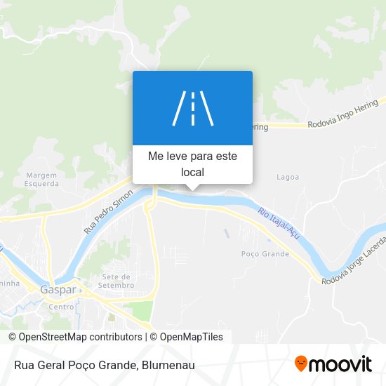 Rua Geral Poço Grande mapa