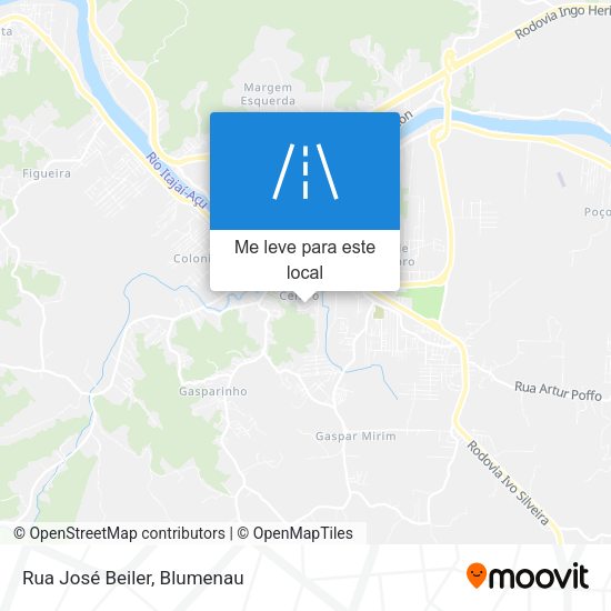 Rua José Beiler mapa