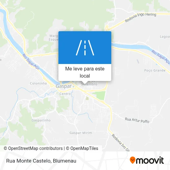 Rua Monte Castelo mapa