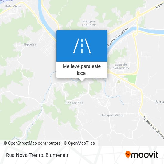 Rua Nova Trento mapa