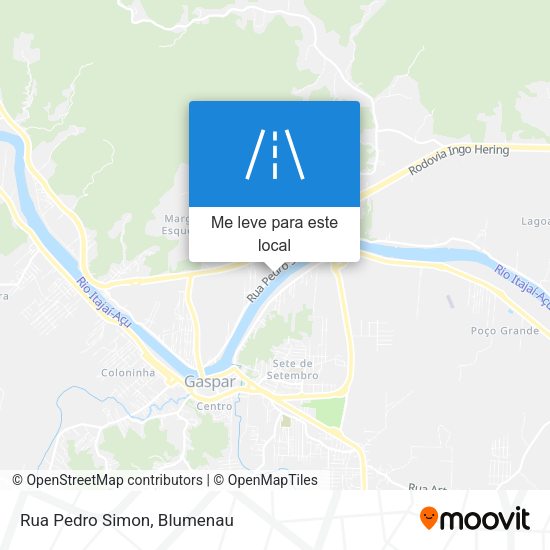 Rua Pedro Simon mapa