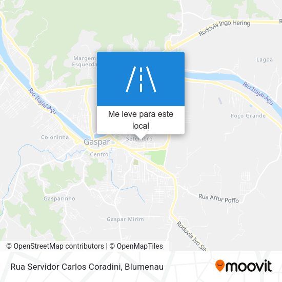 Rua Servidor Carlos Coradini mapa