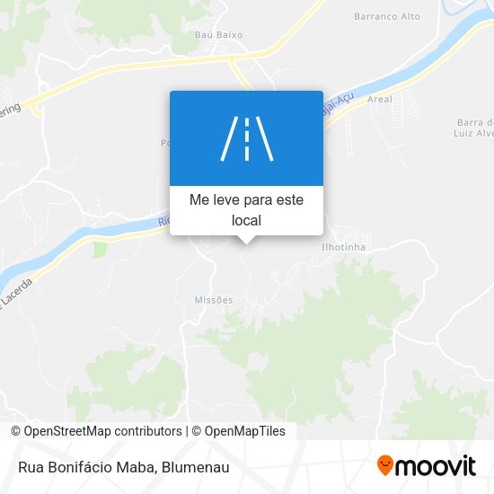 Rua Bonifácio Maba mapa