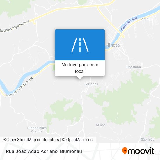 Rua João Adão Adriano mapa