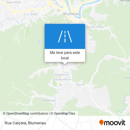 Rua Caiçara mapa