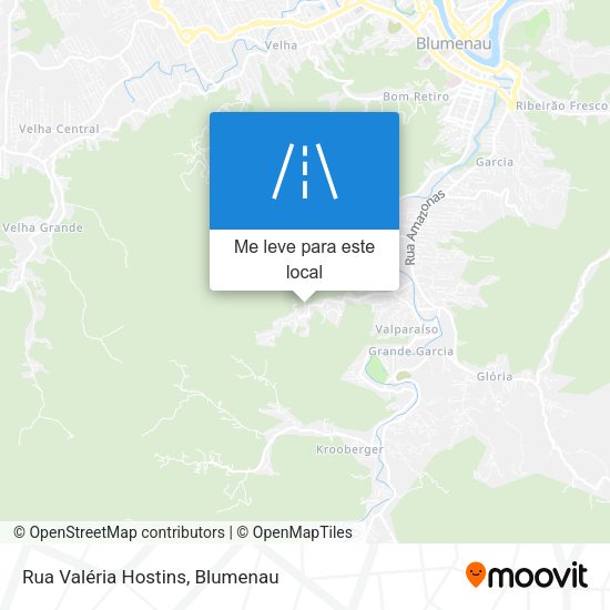 Rua Valéria Hostins mapa