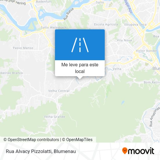 Rua Alvacy Pizzolatti mapa