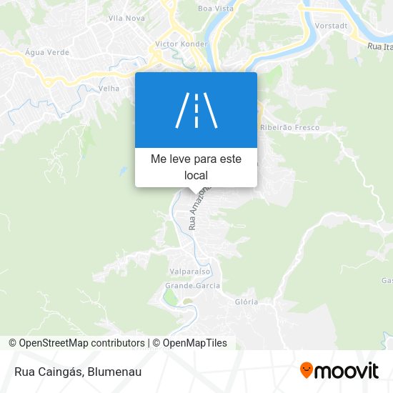 Rua Caingás mapa