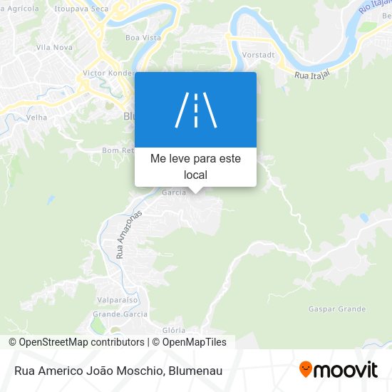 Rua Americo João Moschio mapa