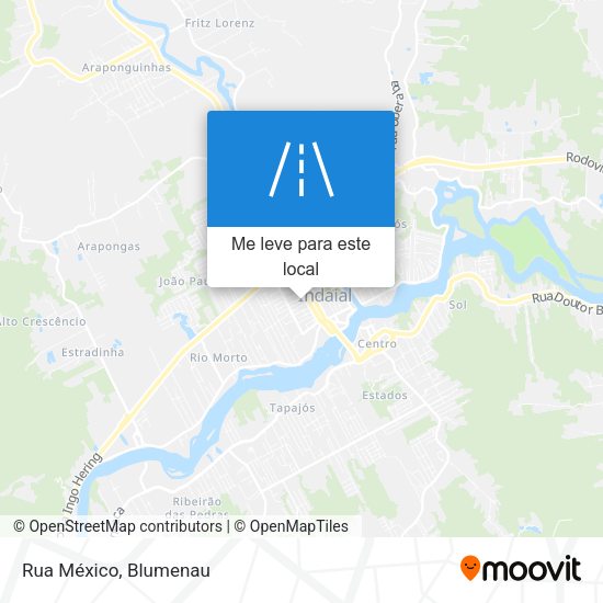 Rua México mapa
