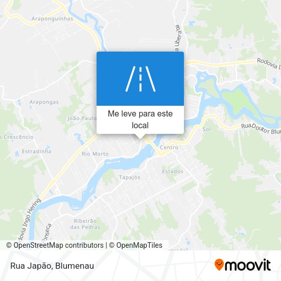 Rua Japão mapa
