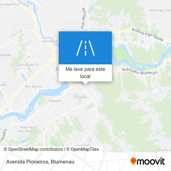 Avenida Pioneiros mapa