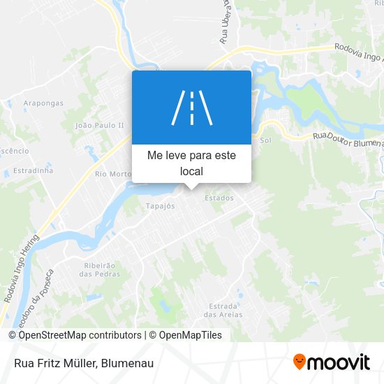 Rua Fritz Müller mapa