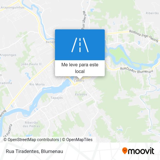 Rua Tiradentes mapa