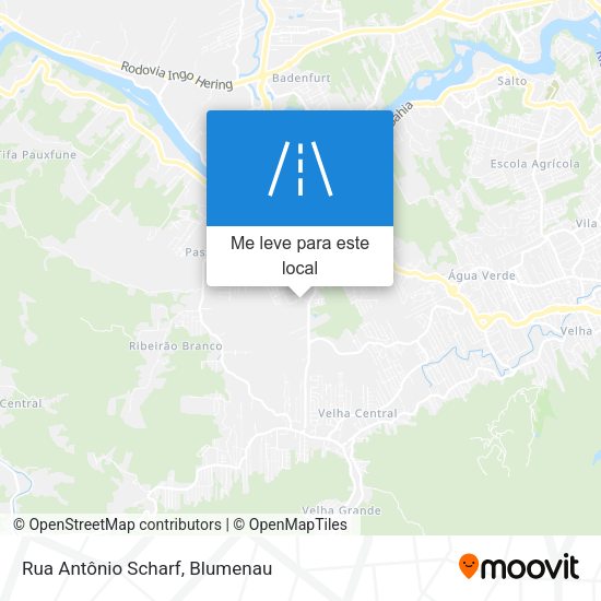 Rua Antônio Scharf mapa