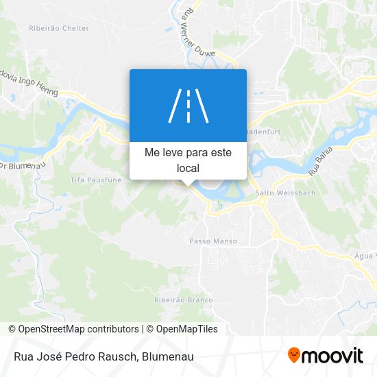 Rua José Pedro Rausch mapa