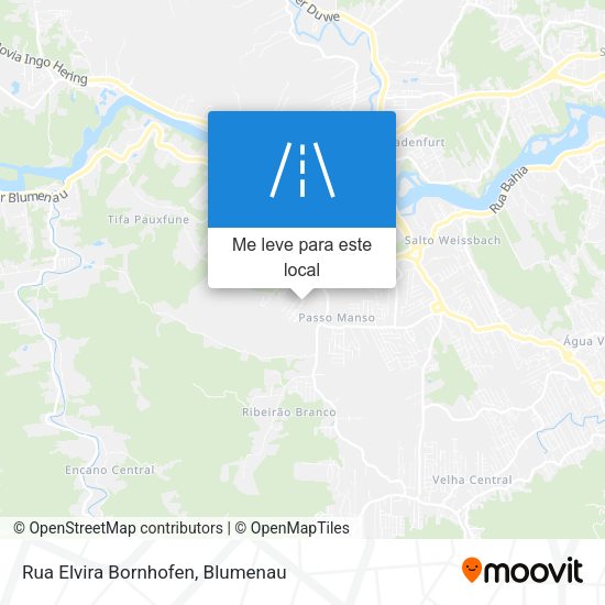 Rua Elvira Bornhofen mapa