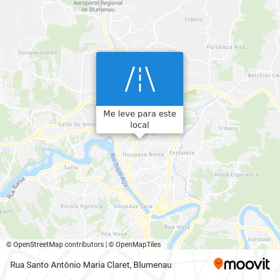 Rua Santo Antônio Maria Claret mapa