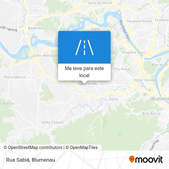 Rua Sabiá mapa