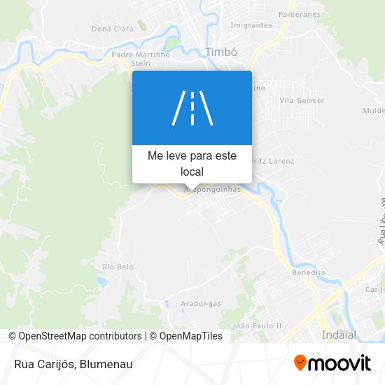 Rua Carijós mapa