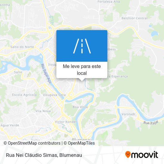 Rua Nei Cláudio Simas mapa