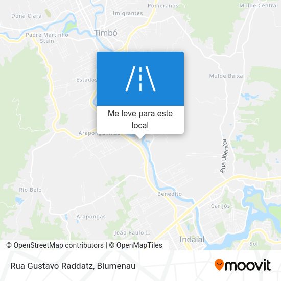 Rua Gustavo Raddatz mapa