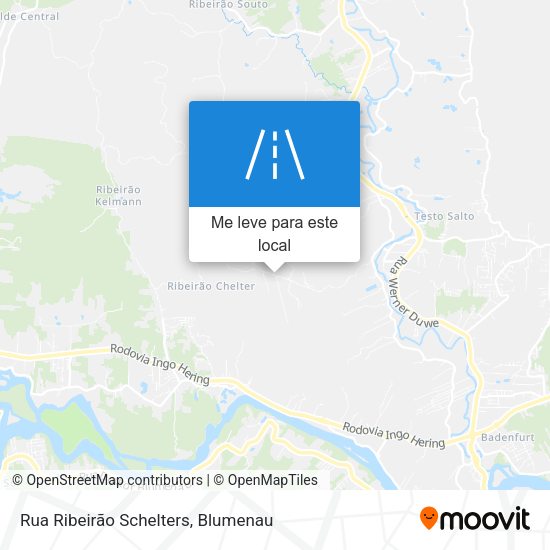 Rua Ribeirão Schelters mapa