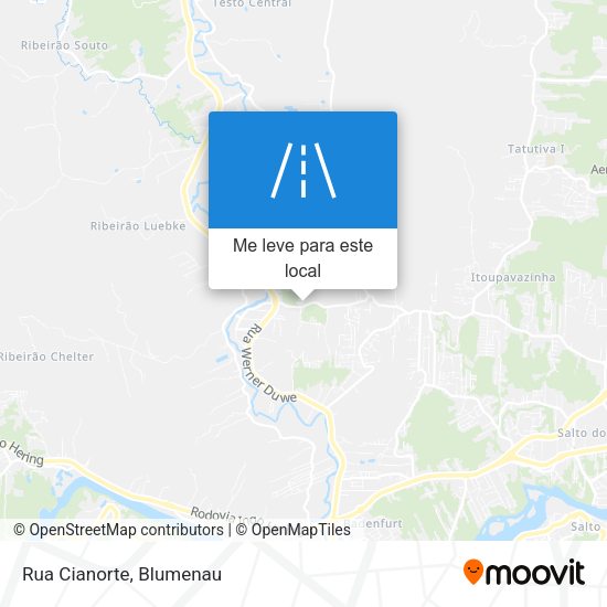 Rua Cianorte mapa