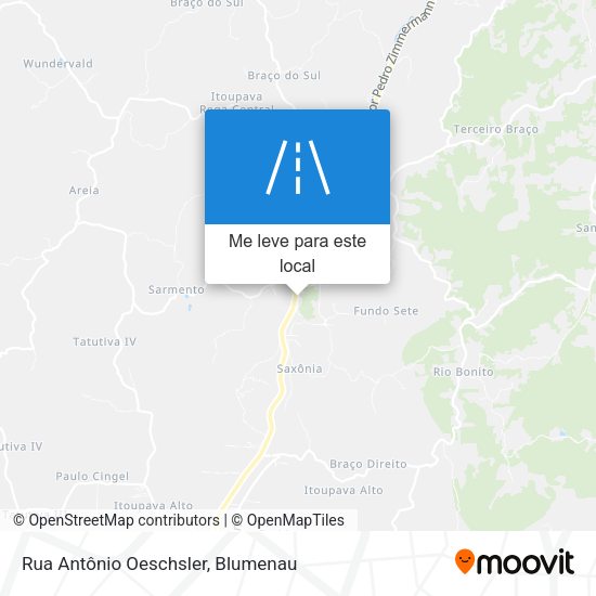Rua Antônio Oeschsler mapa