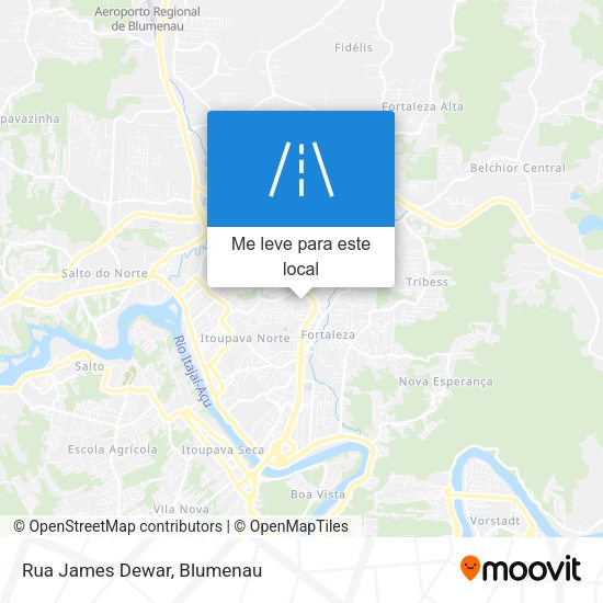 Rua James Dewar mapa