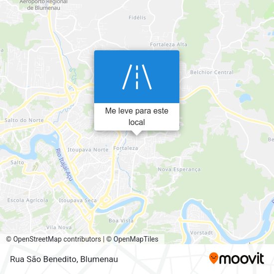 Rua São Benedito mapa
