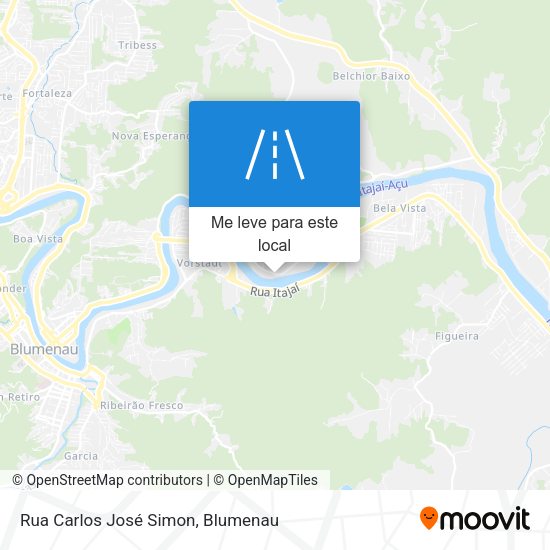 Rua Carlos José Simon mapa