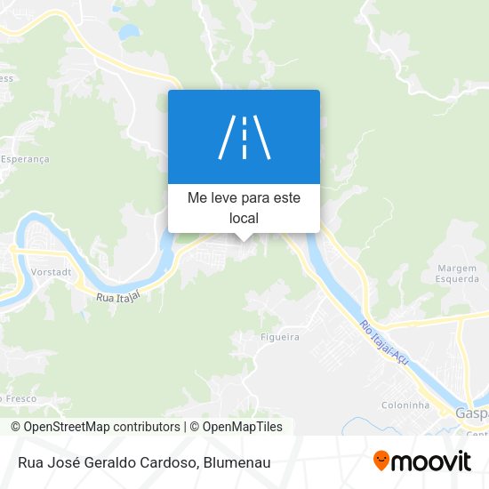 Rua José Geraldo Cardoso mapa