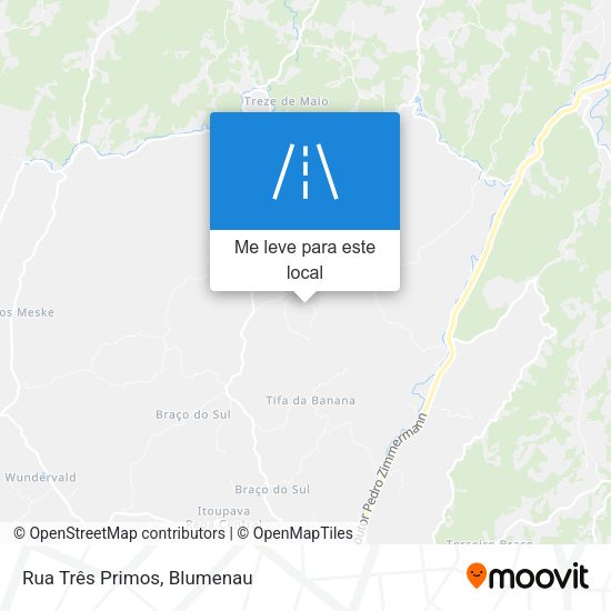 Rua Três Primos mapa