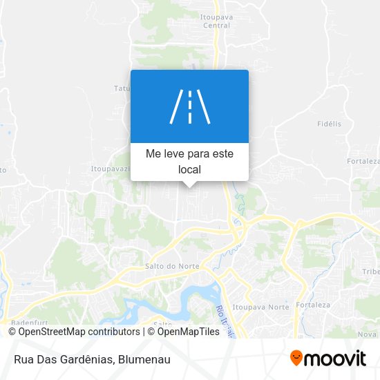 Rua Das Gardênias mapa