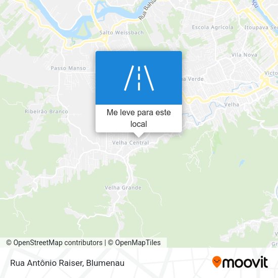 Rua Antônio Raiser mapa
