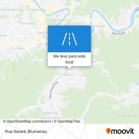 Rua Itararé mapa