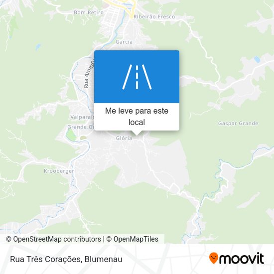 Rua Três Corações mapa