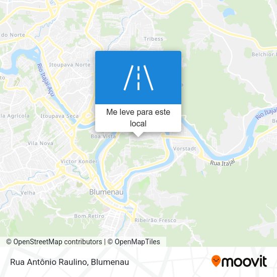 Rua Antônio Raulino mapa