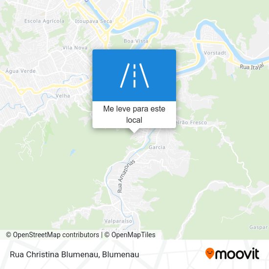 Rua Christina Blumenau mapa