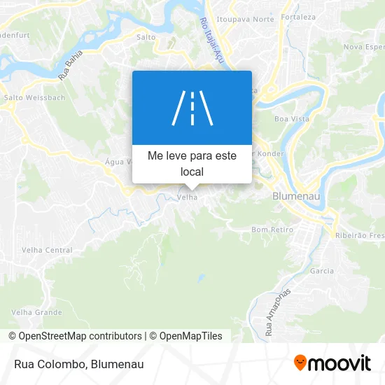 Rua Colombo mapa