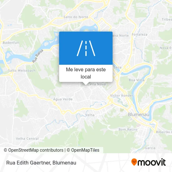 Rua Edith Gaertner mapa