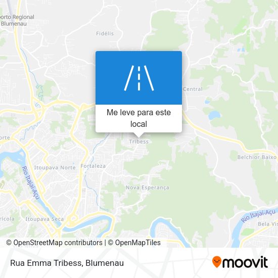 Rua Emma Tribess mapa