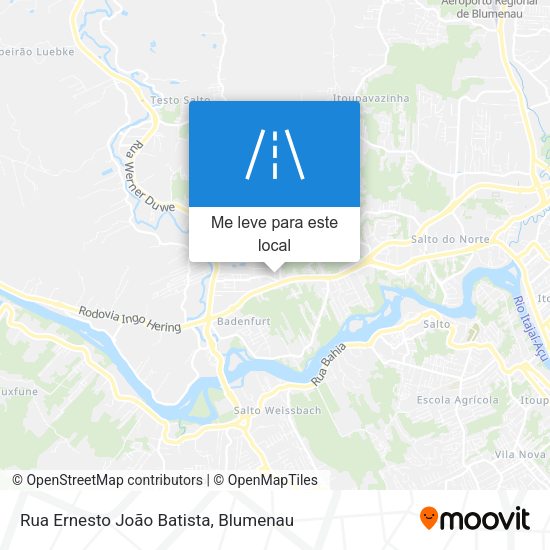 Rua Ernesto João Batista mapa