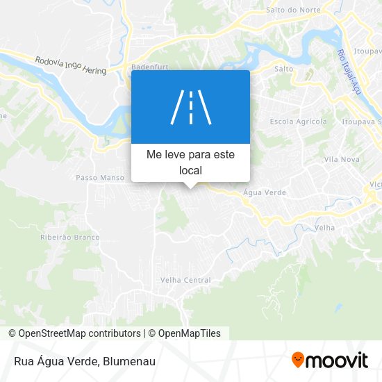 Rua Água Verde mapa